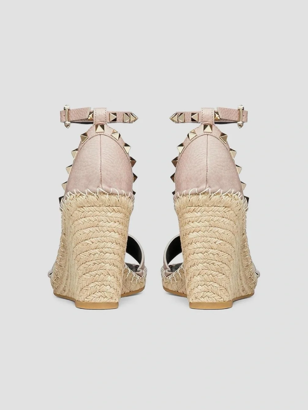 Valentino Garavani  Rockstud Ankle Strap Sandals in Blush Pink